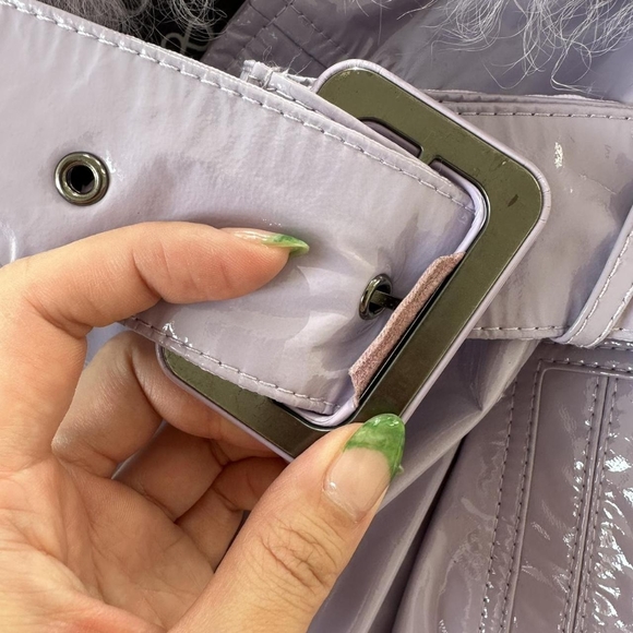 Saks Potts Lavender Shearling Foxy Coat - Picture 8 of 8